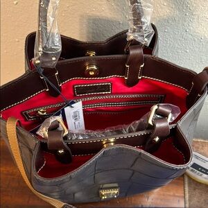 Dooney & Bourke Gray Croc-Embossed Shoulder Bag NWT